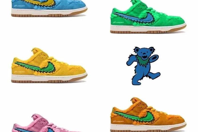 实物细节首次曝光!黄色小熊 联名 nike dunk low