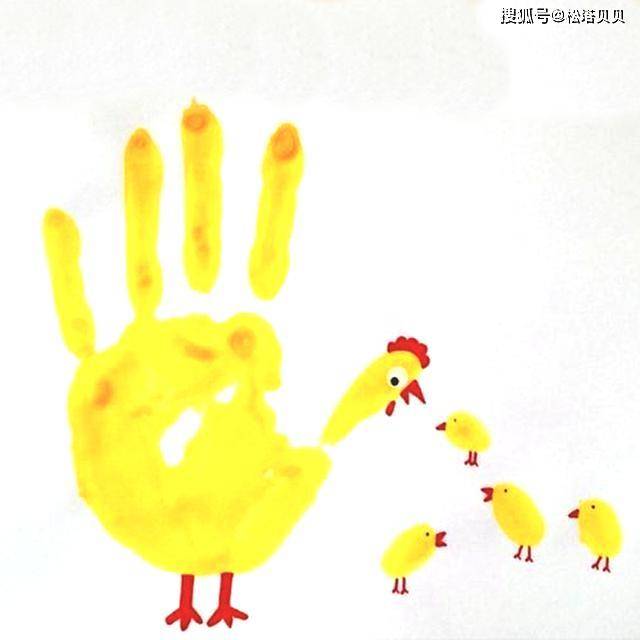 手掌画创作的小动物们也很可爱用手掌创作的可爱的猫头鹰手掌画手掌
