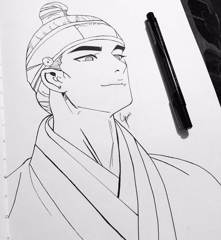 原创野画集画师再创作各种画风下的大少爷现代风太帅黑白很欲