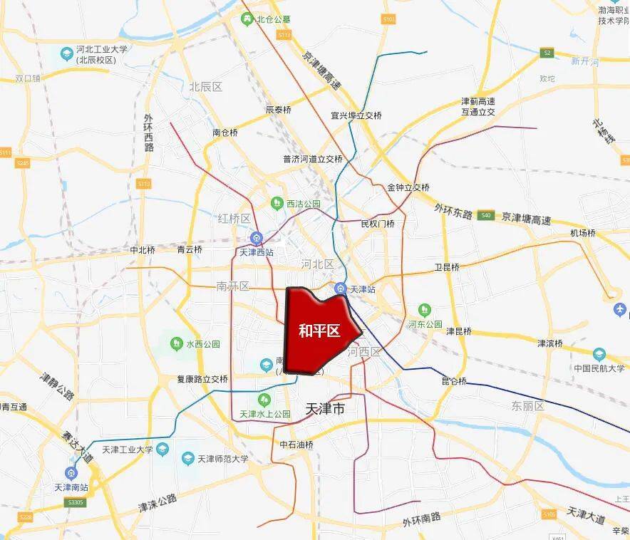 天津市和平区老地图天津市和平区地图
