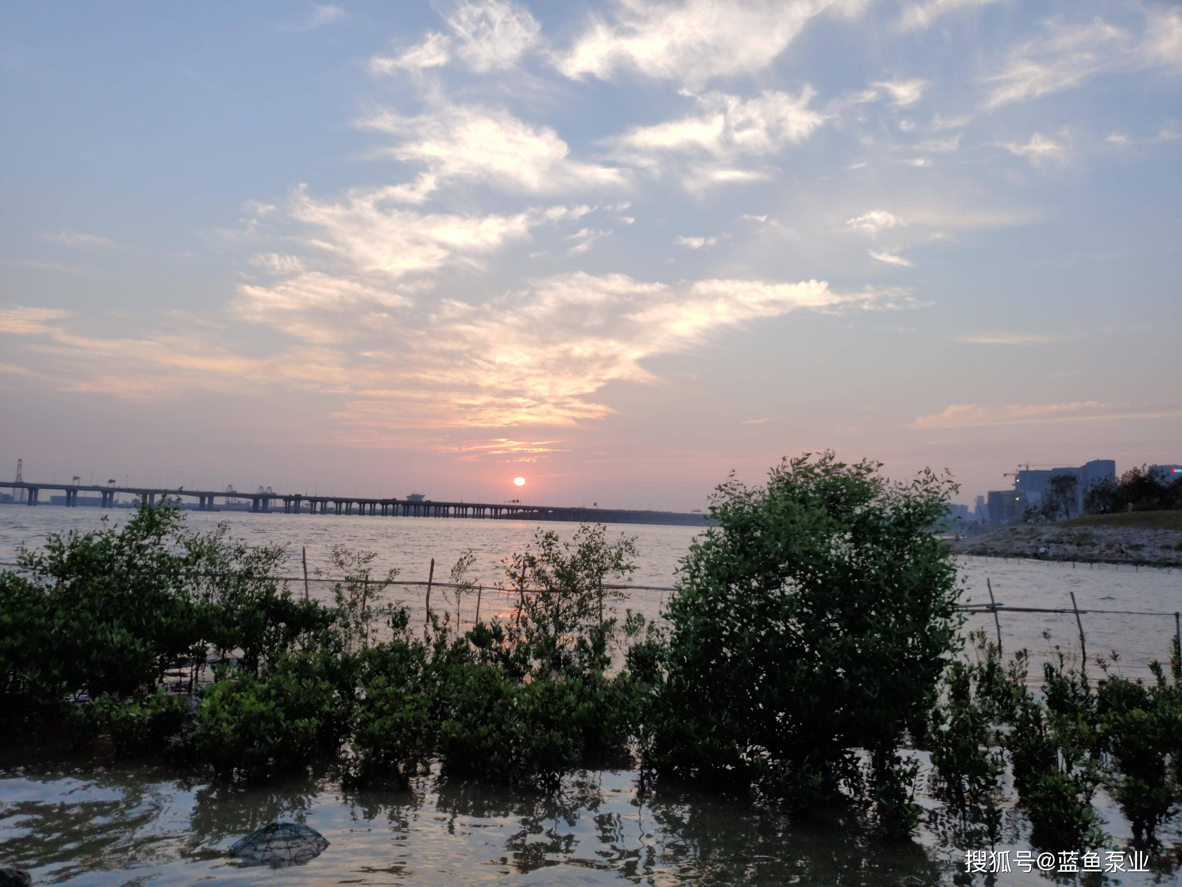 深圳前海湾公园日落美景