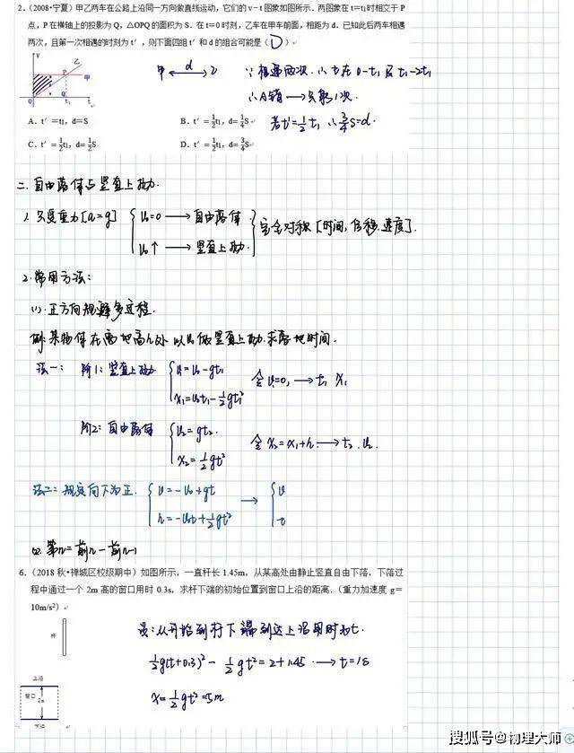 『笔记』快来收图吧!高中生很有用的物理学霸一轮复习笔记