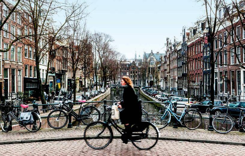 "自行车上的城市"阿姆斯特丹的街头