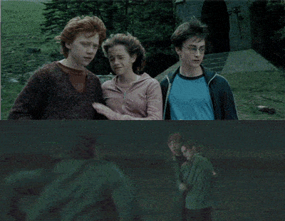 搞笑gif动图 哈利波特你这个电灯泡 别刷存在感好吗 大爷