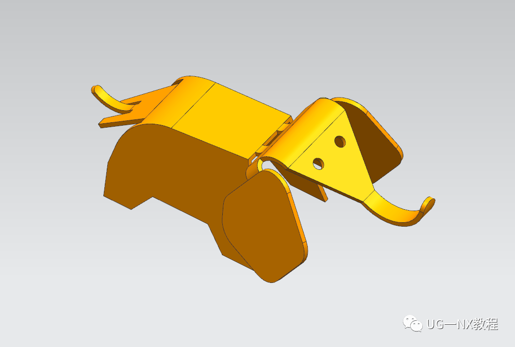 ug建模一只机械狗,出这图纸的人也太有意思了!