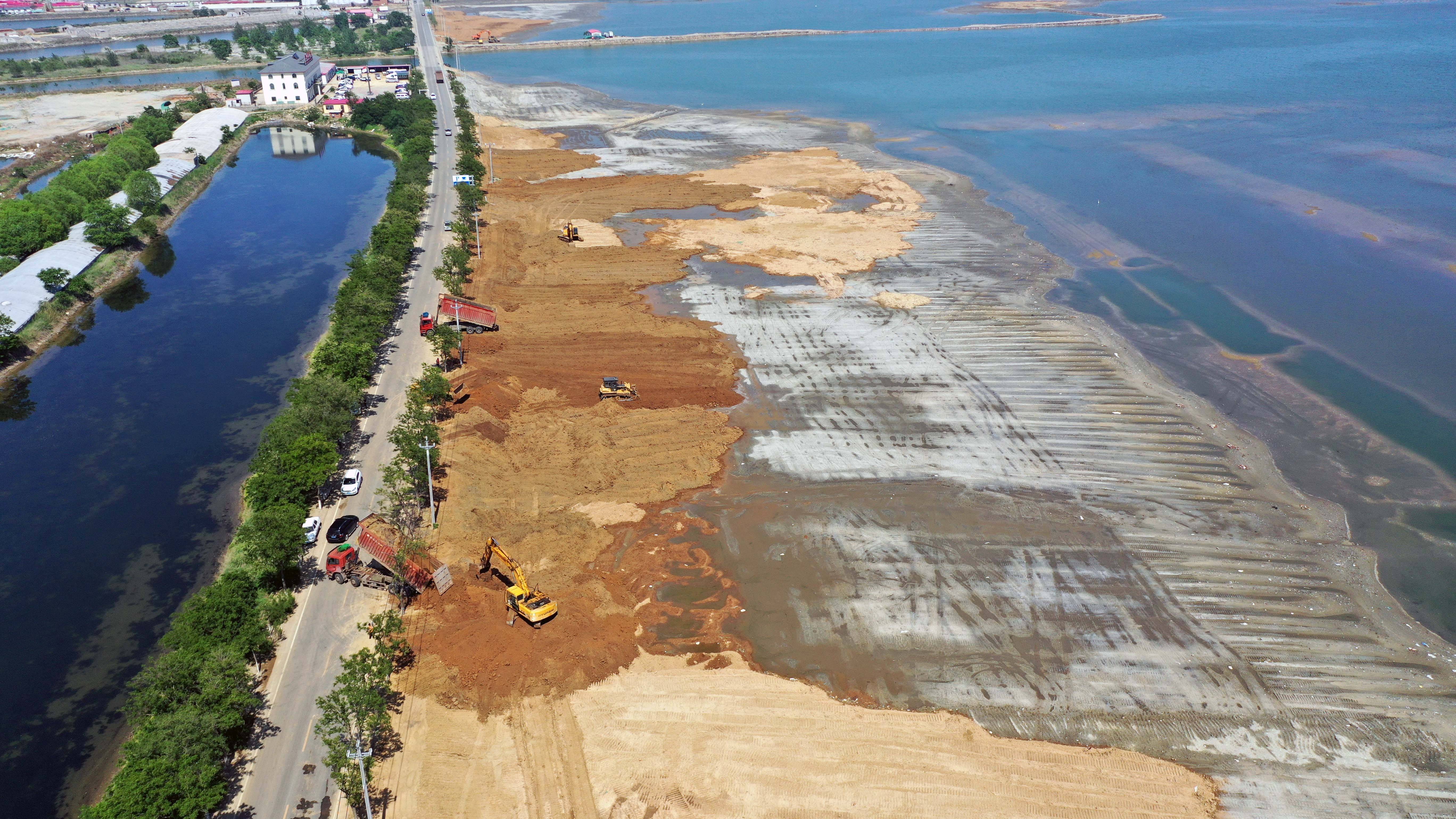 河北省秦皇岛市北戴河新区七里海潟湖湿地鸟瞰.郭楠 摄