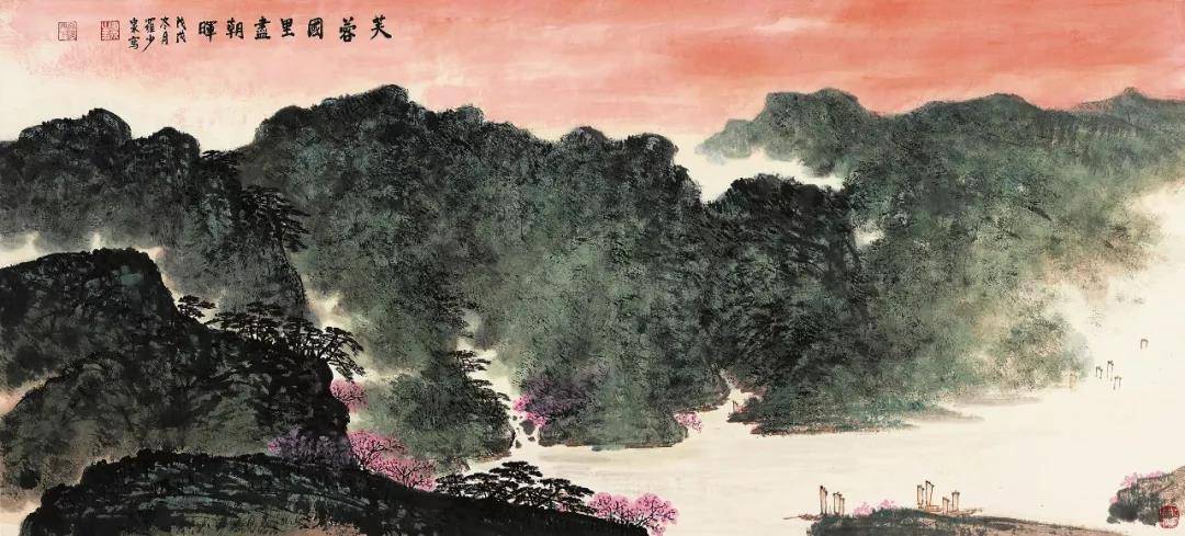 芙蓉国里尽朝晖68cm×150cm