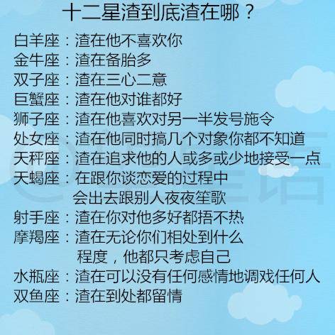 原创十二星座女的初吻献给了谁?十二星渣到底渣在哪?