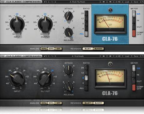 waves效果器——cla-76 compressor/limiter压缩放大器