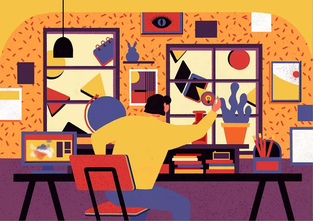 画面|这样学习平面插画就会变得很简单