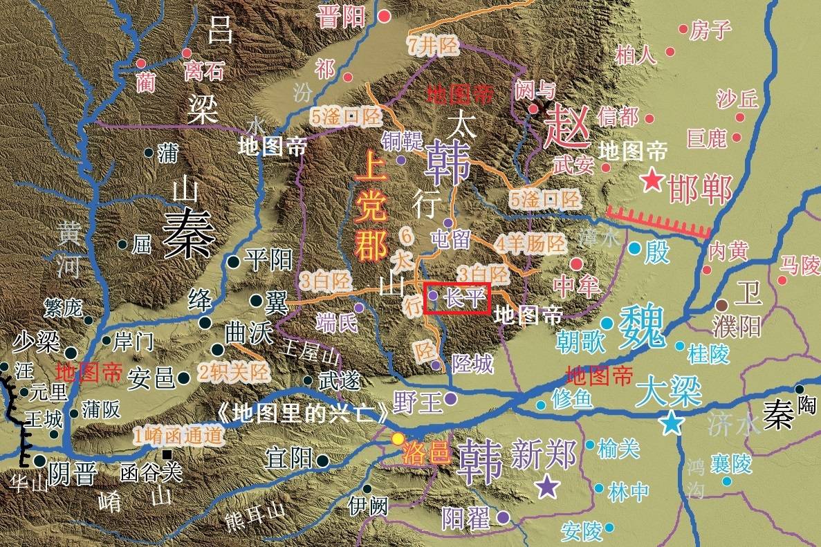 图-长平之战前形势公元前262年,秦国著名的杀神——武安君白起进攻