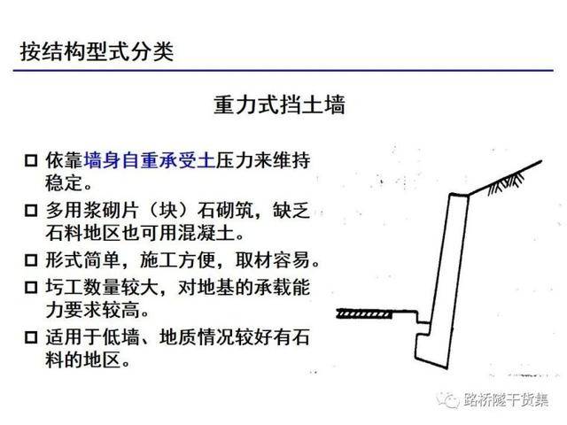 挡土墙分类大全及重力式挡土墙设计