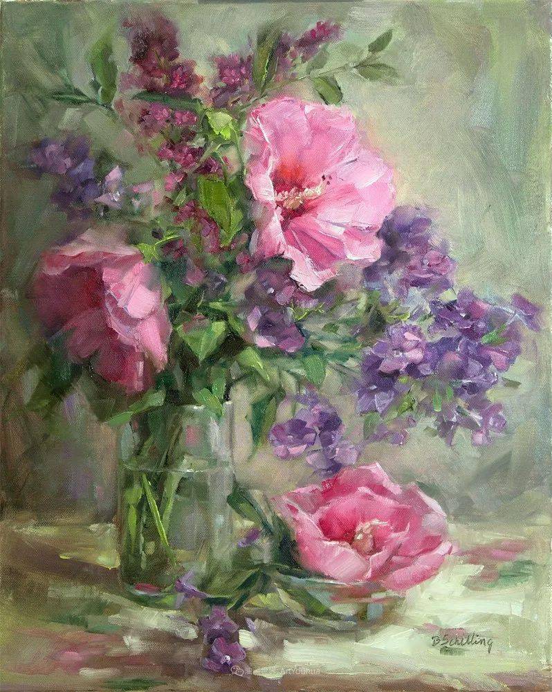 美国女画家芭芭拉·席林花卉油画作品赏析