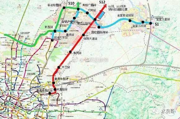 s1线从新都起,经青白江区,止于金堂县;s12线分两段:近期建成龙潭至