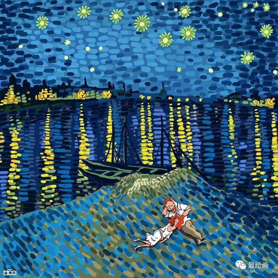 插画还原梵高短暂传奇的一生 | 致敬梵高