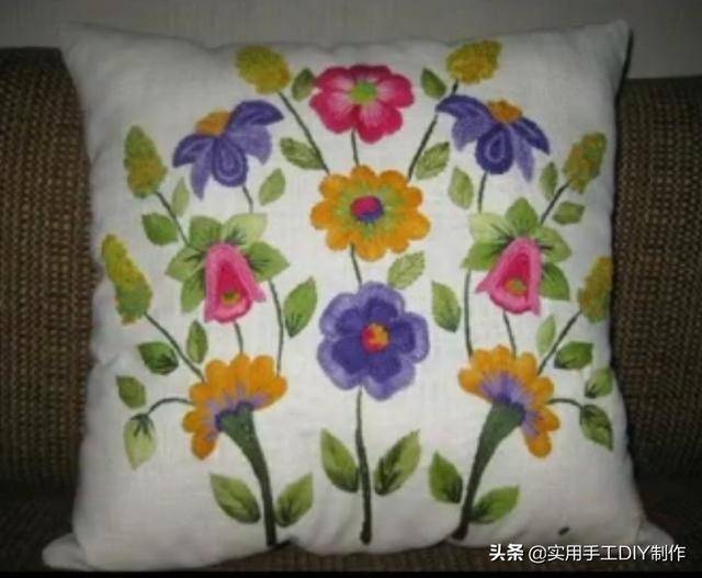 「综合手工」45款五彩缤纷的花式刺绣靠垫抱枕系列