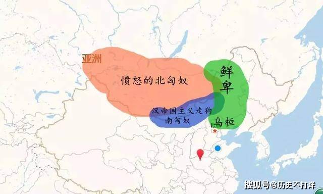 东汉初,匈奴一分为二,漠南归降汉廷,安置于河套,是为南匈奴,漠北继续