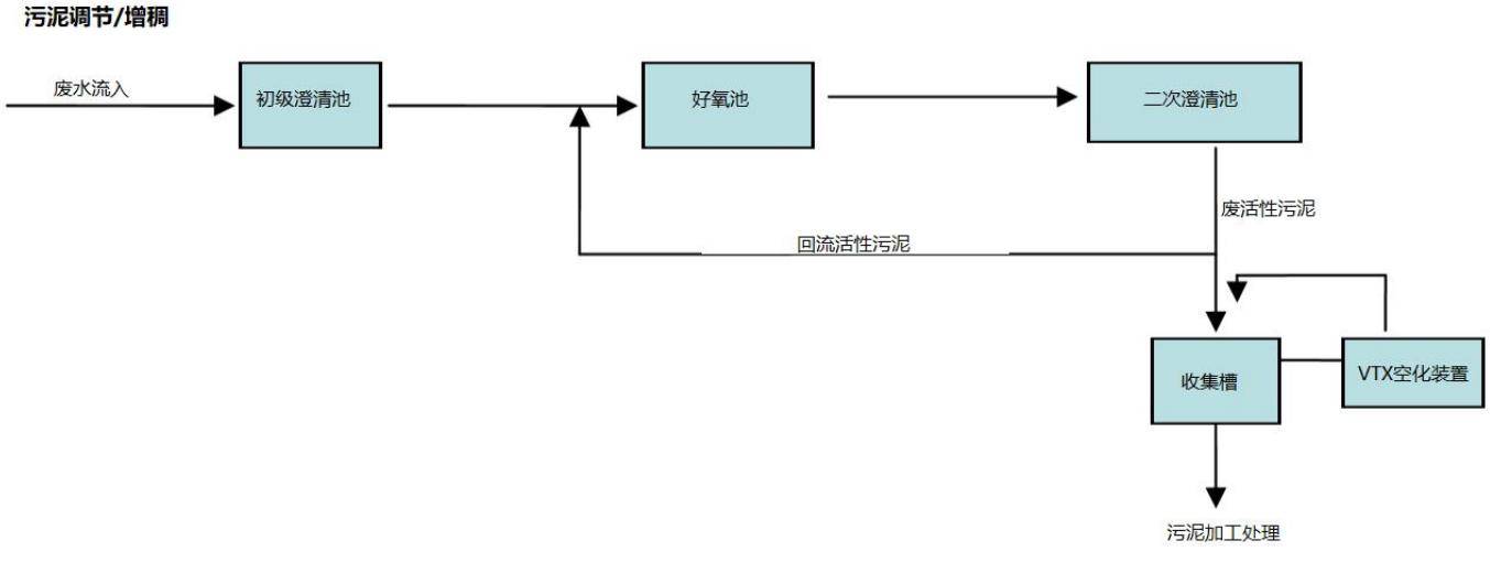 工艺流程 a污泥调节/增稠 污水厂产生的污泥,在二沉池富集,由污泥泵