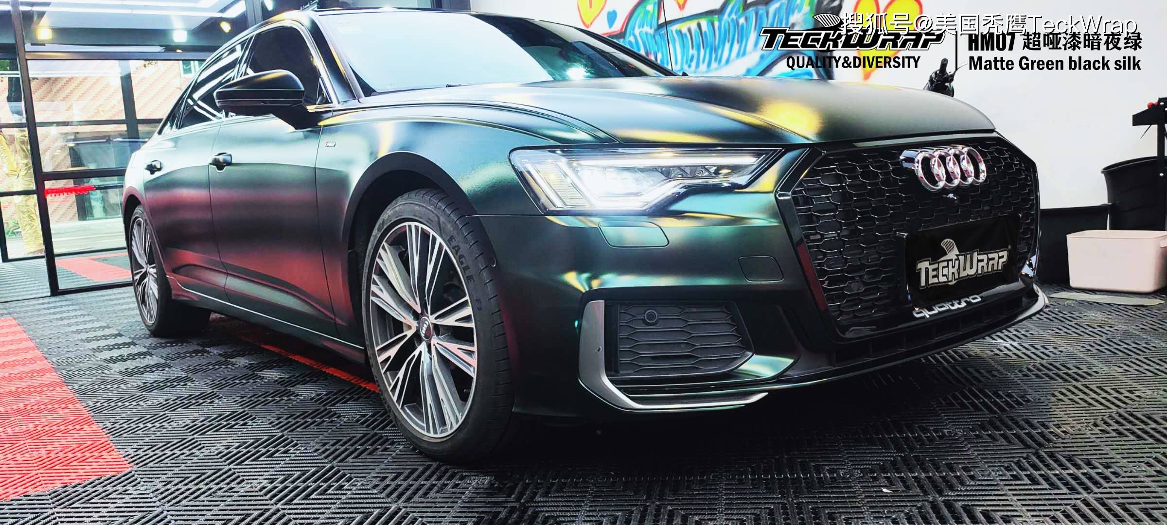 超帅,秃鹰teckwrap汽车车身改色贴进口膜| hm07超哑漆暗夜绿