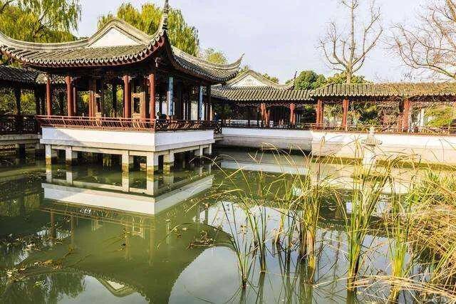 苏州园林以 "假山","花树","水榭","塘桥"四种主要物象为园林根本.