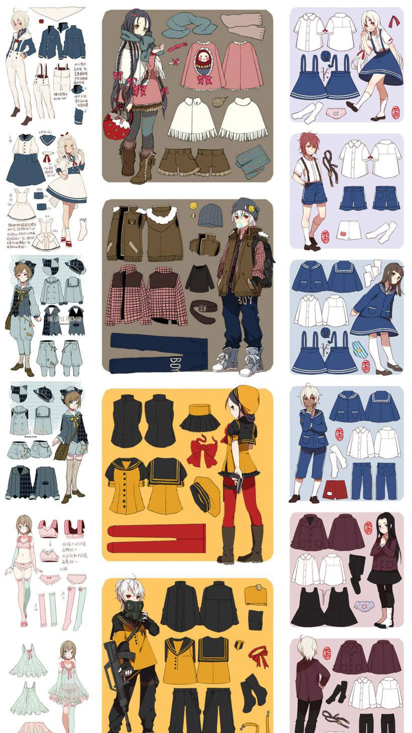 怎么去绘画各种动漫服饰呢