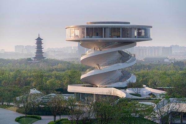 康利达分享:标志性建筑-中国南昌,世纪水岸鸟屿浮云