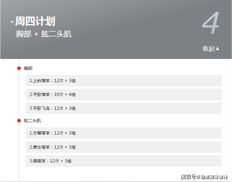 *点击图片查看哑铃训练计划 也可以查看以下训练计划截图(一周四练