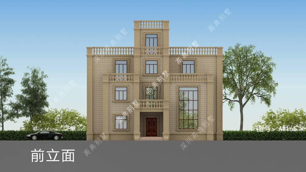 三层别墅外观设计效果图,自建首选好户型