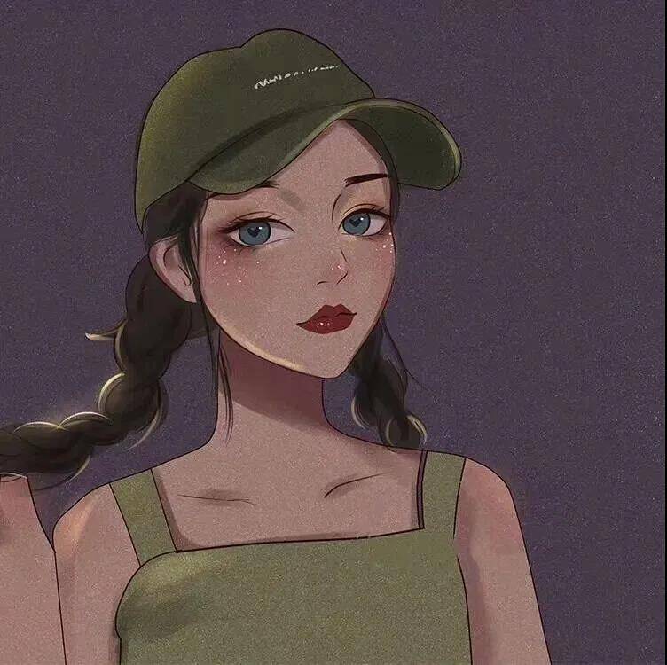 超惊艳手绘女生头像 | 神说少年惊鸿,倒是月下翩跹