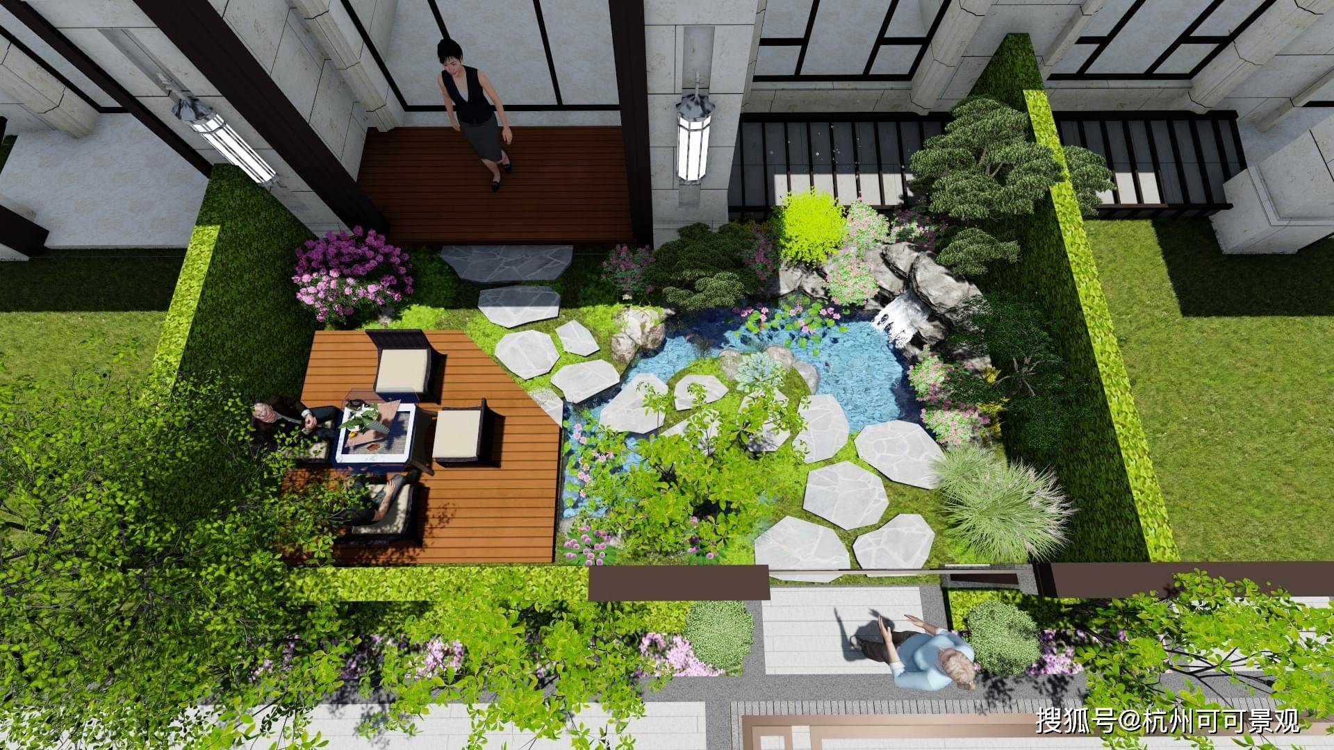 杭州庭院设计:4个小技巧,打造与自然融为一体的院子,堪比世外桃源!