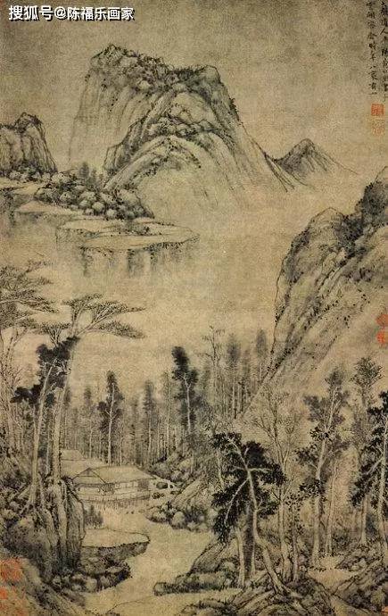 1696)作《仿高房山云山图》轴,四十二年(1703)作《仿黄公望山水图》轴