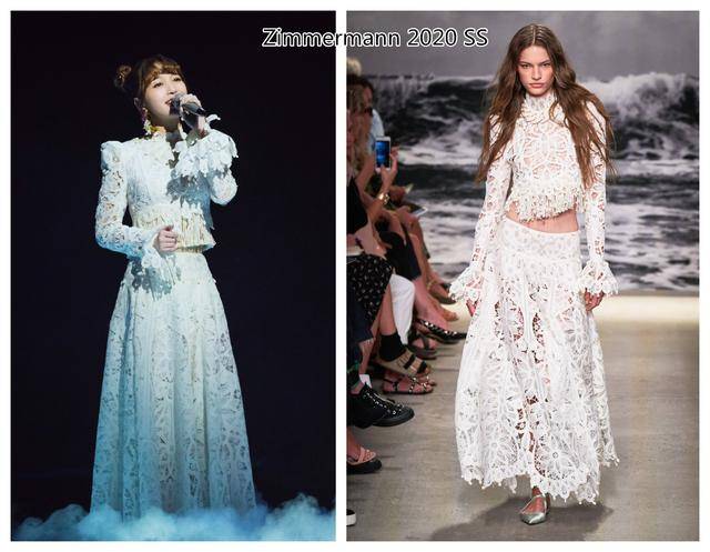 白冰|公演穿啥?白冰“卫生纸”裙是大牌新款,钟丽缇定制设计货不对板