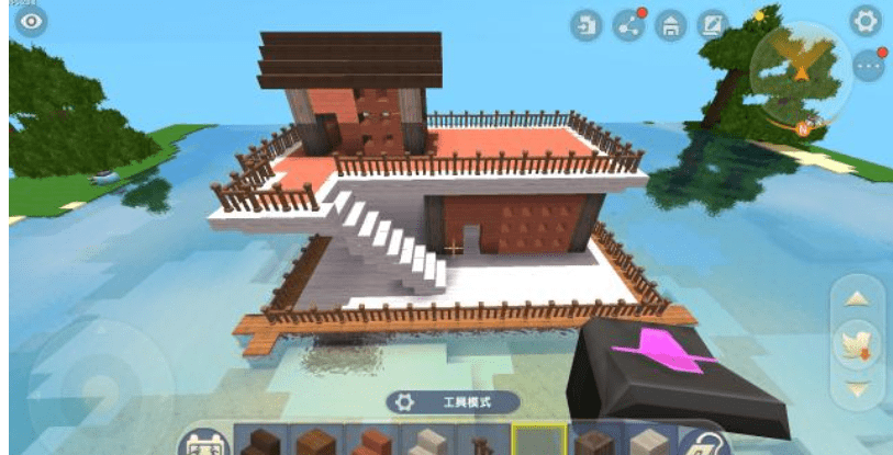 迷你世界搭建海上别墅:奢华又内涵