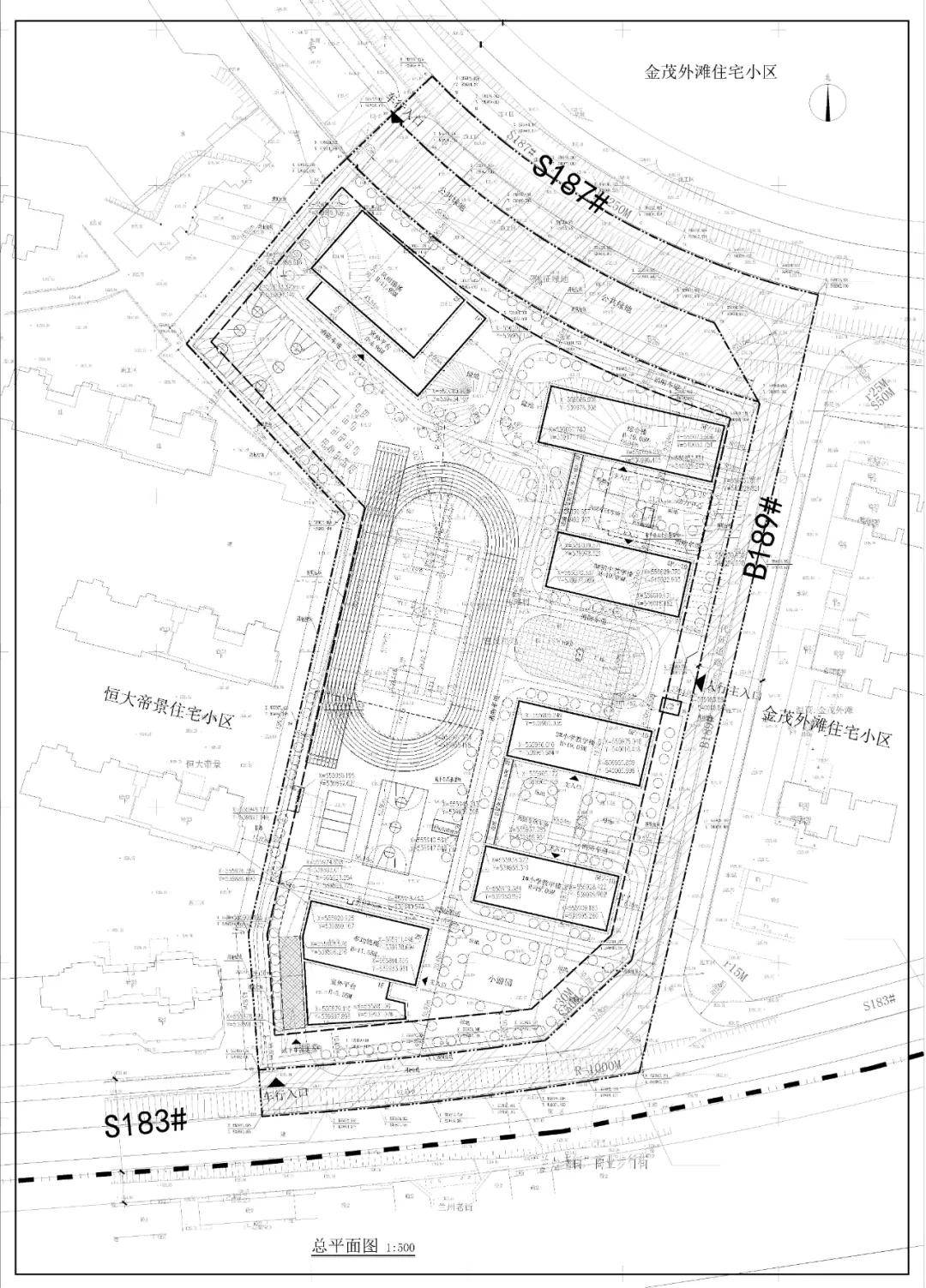 总建面4.27万方 兰州马滩九年一贯制学校项目总平面图公示