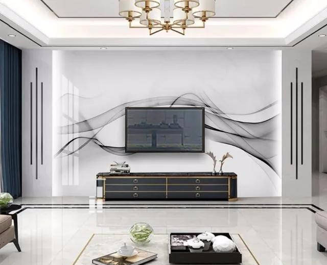 济南妙彩金饰画:不知道电视背景墙怎么装修的看过来