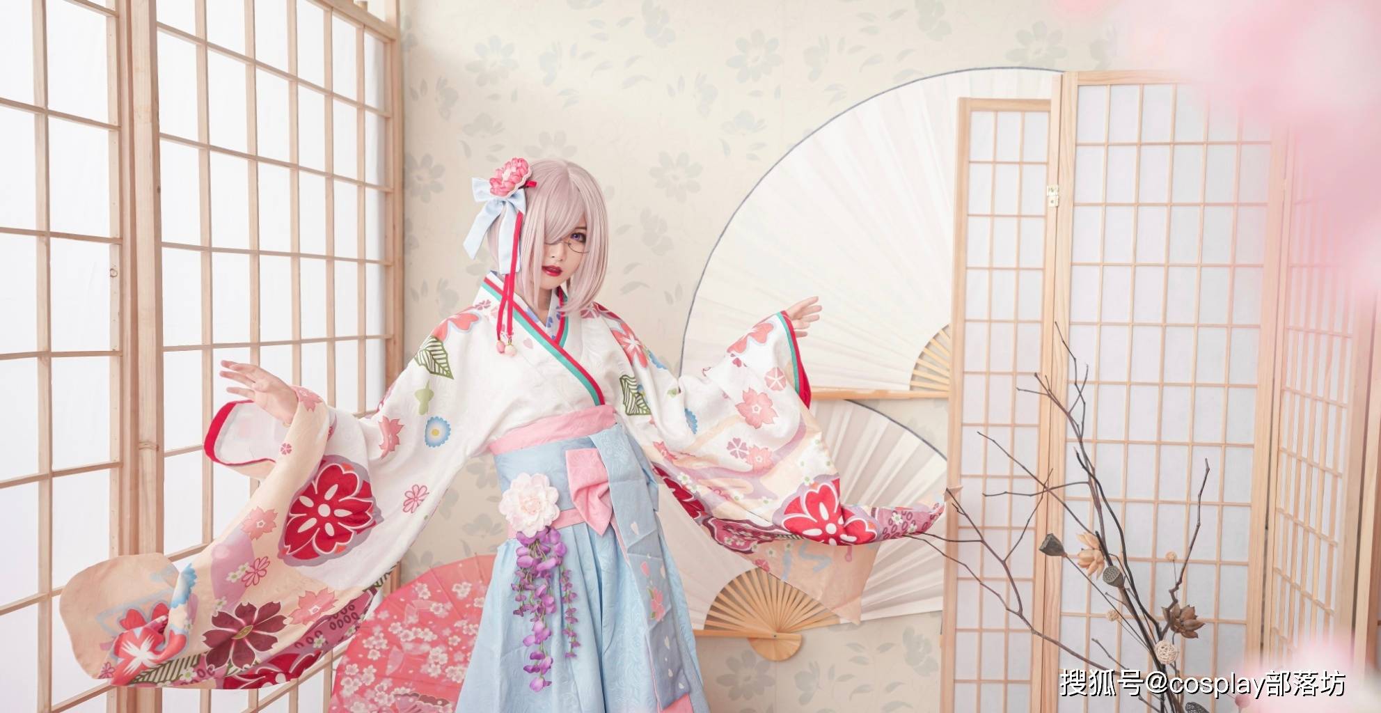 cosplay和服,动漫cosplay人物 cos:和服玛修,能和前辈在一起真是太好啦