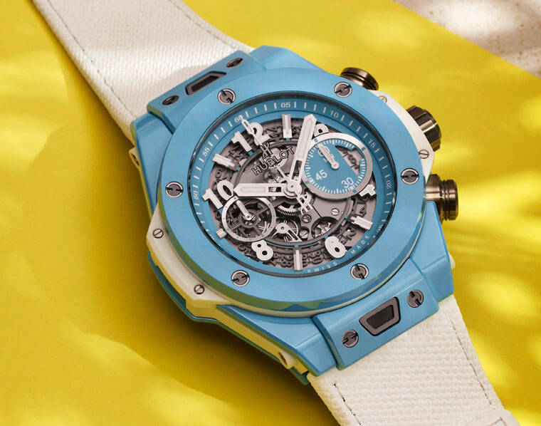 Big|Big Bang陶瓷壳又出新色，天蓝色计时码表超有夏日活力感