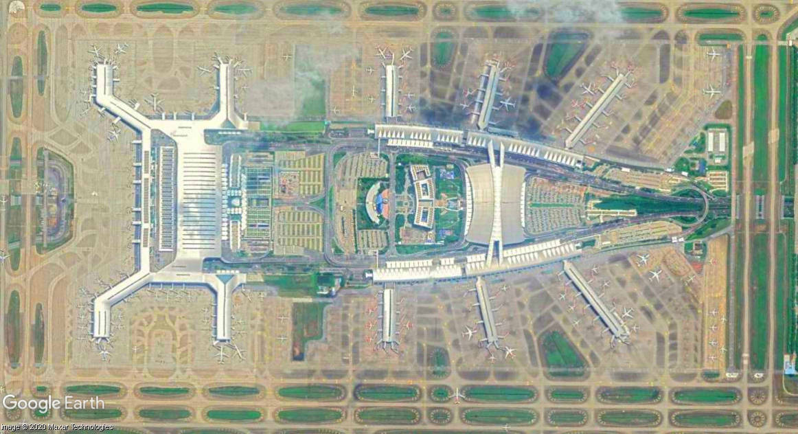 广州白云国际机场卫星航拍图
