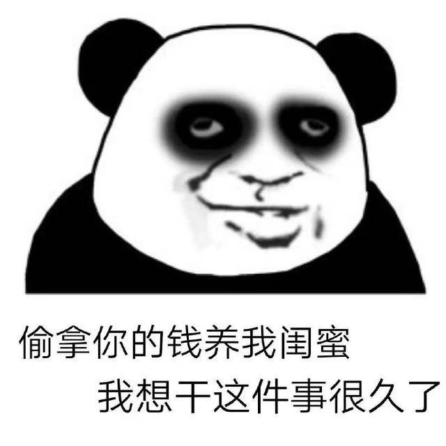 熊猫头套路表情包|我能偷拿你一点钱吗?