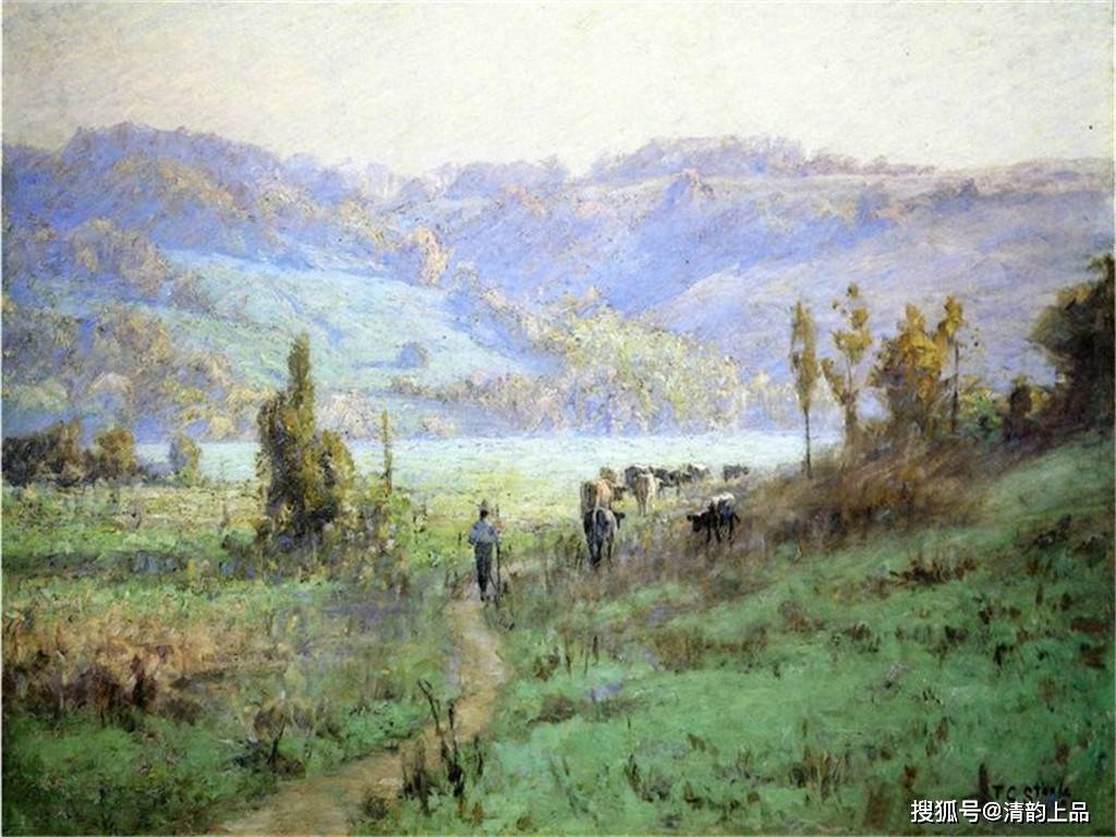美国画家theodore clement steele风景油画欣赏