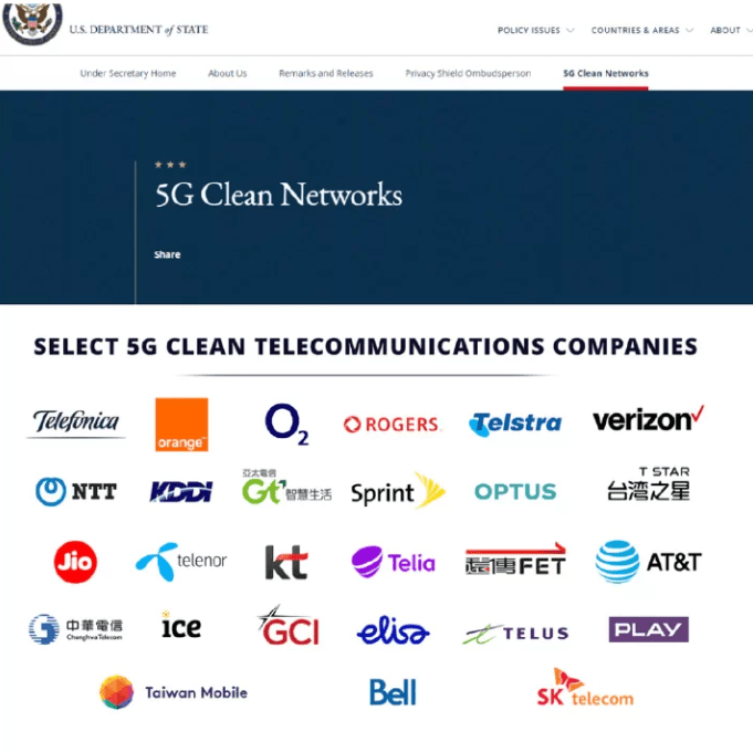 华为|美国亮出全球追杀华为战果，公布所谓5G干净网络名单
