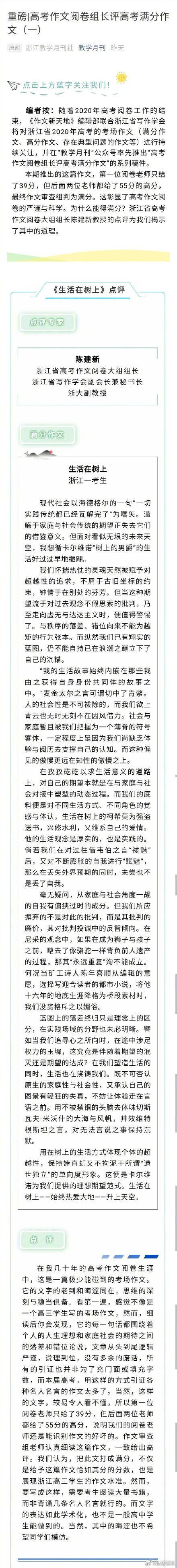 作文|高考作文到底在考查学生什么能力？浙江满分作文晦涩难懂引发热议