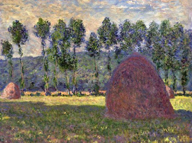 莫奈笔下的干草垛 美