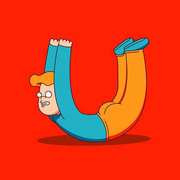 英文字母设计欣赏卡通人物篇