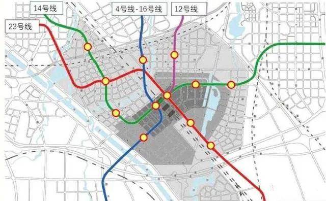 12号线,14号线,都在小李庄拐了个弯 23号线,在郑州地铁2050年的规划