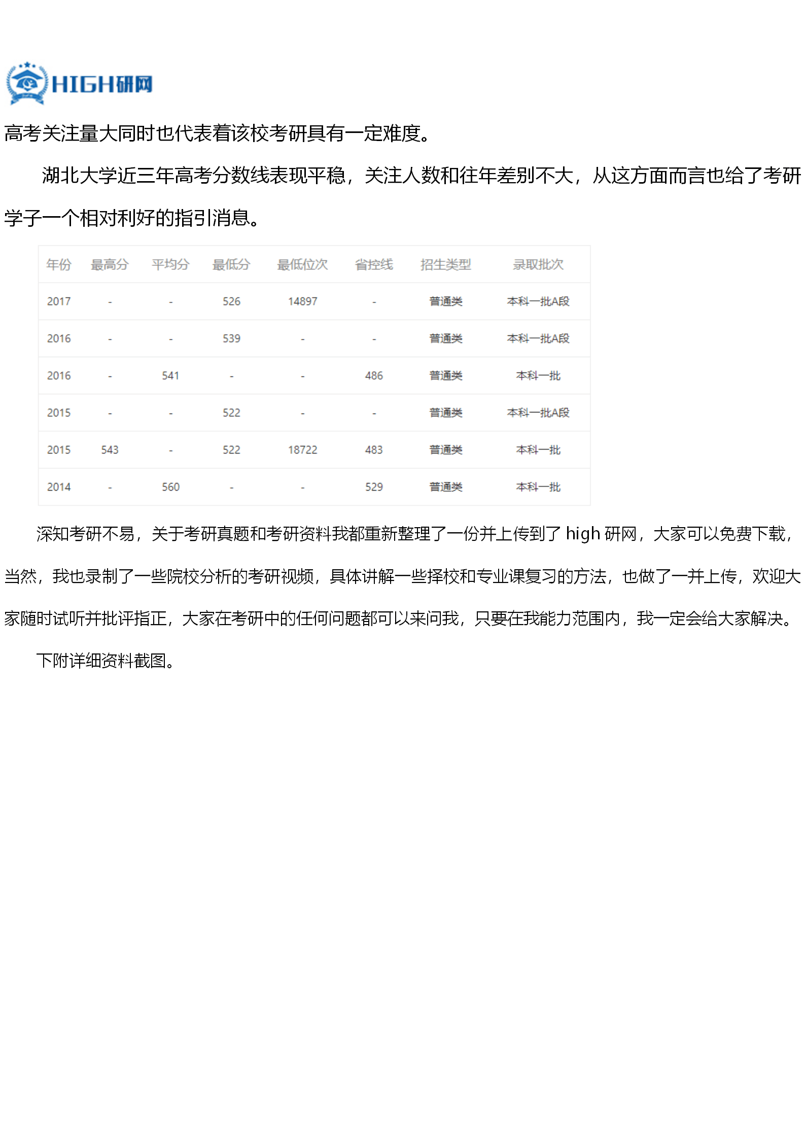 最新湖北大学考研难度考研分数线考研报录比考研招生简章