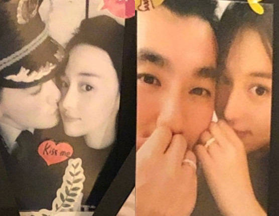 张馨予高调秀恩爱，混搭造型亮相机场，手机壳