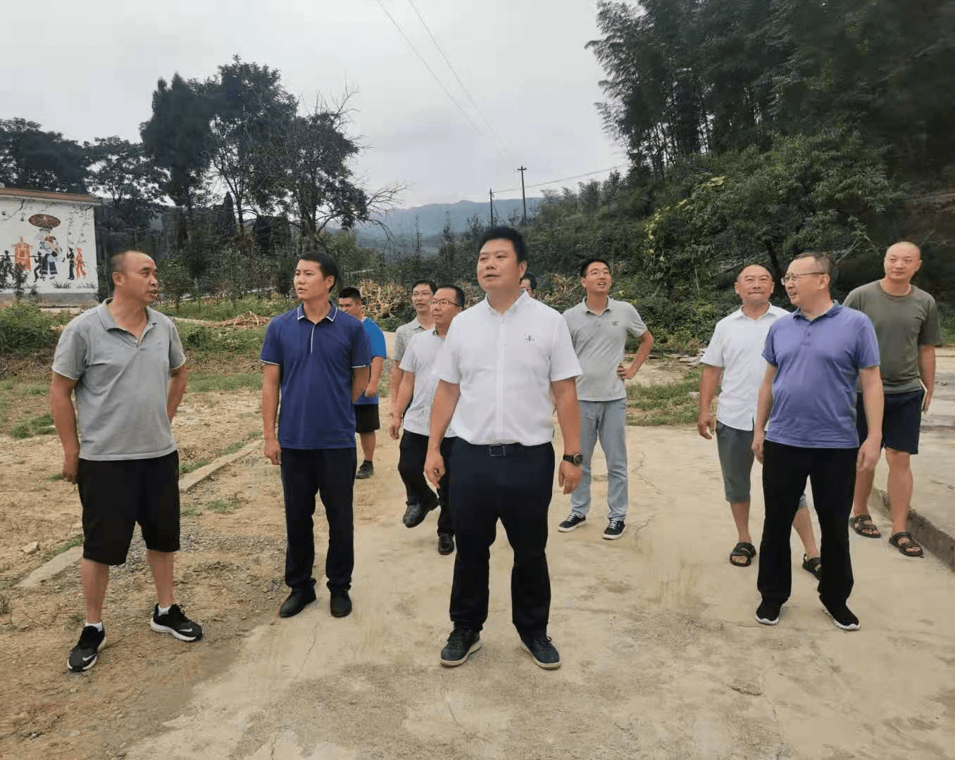 兴文县委副书记县长石进率队调研僰王山镇乡村振兴中心镇建设工作