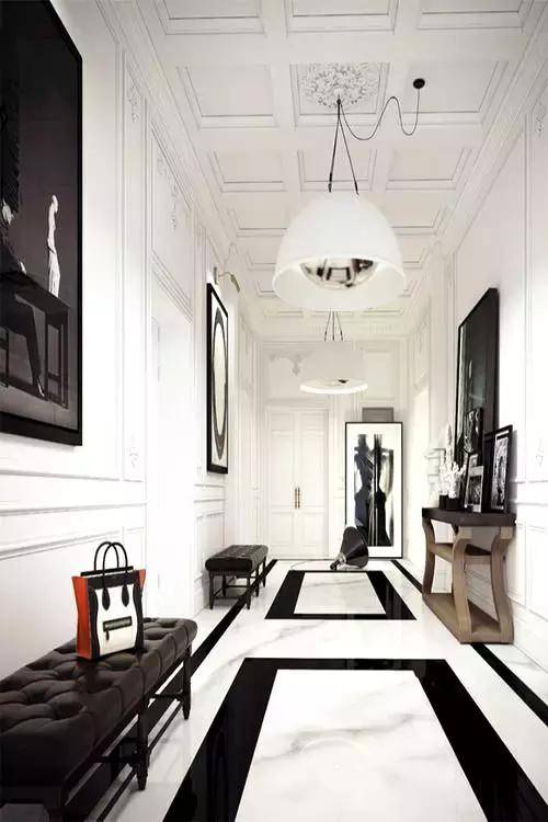 纹理|玄关瓷砖居然可以这样铺，邻居分分钟挤破门！