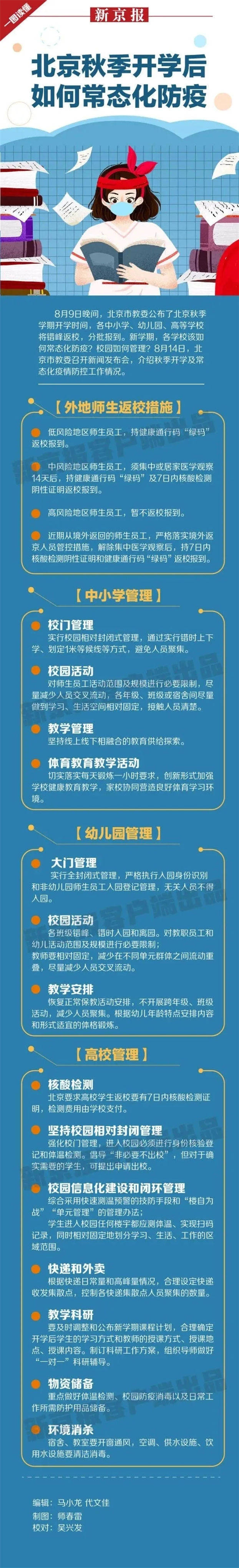 北京|北京秋季开学后，如何常态化防疫